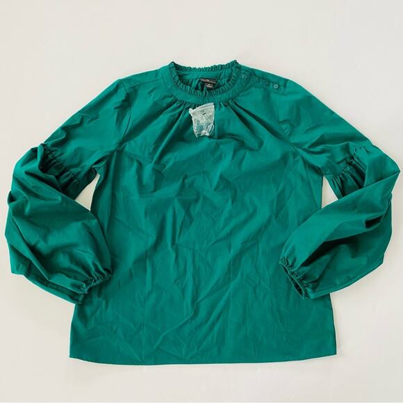 Worthington | Ruffle Neck Balloon Sleeve Blouse NWOT M - Picture 1 of 9